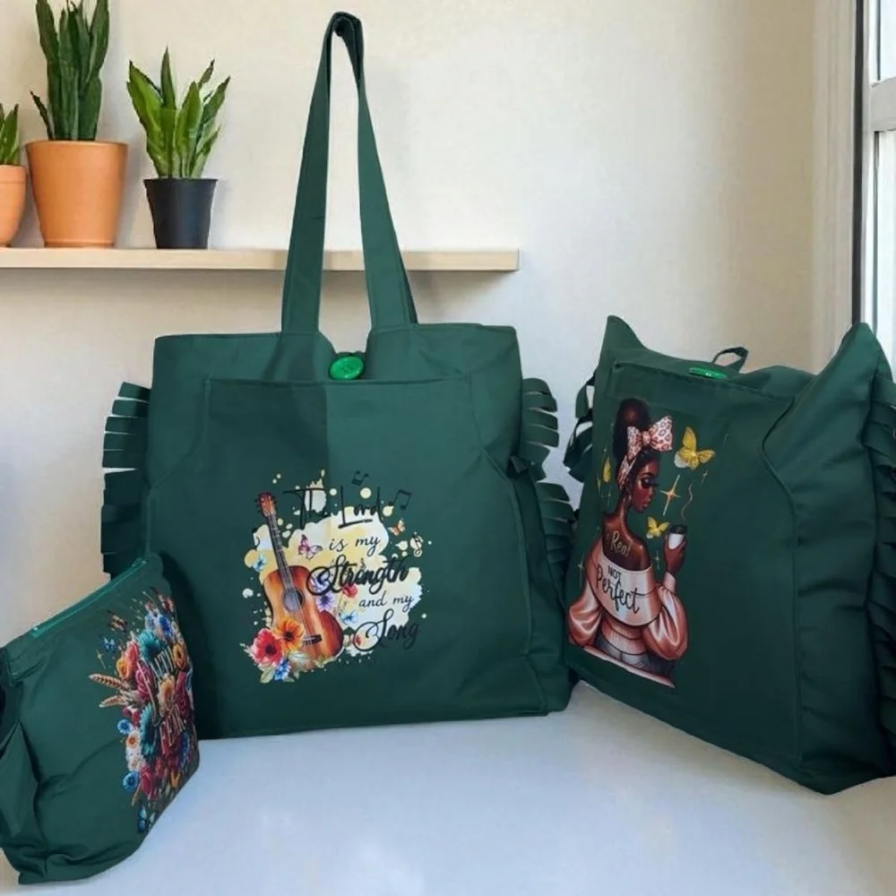 Emerald Green Canvas Tote Collection